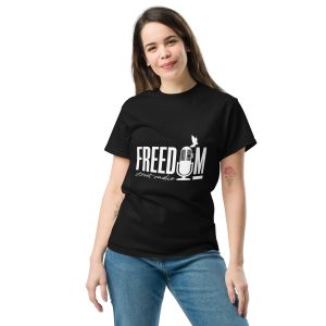 T-shirt logo Freedom Bianco classica unisex